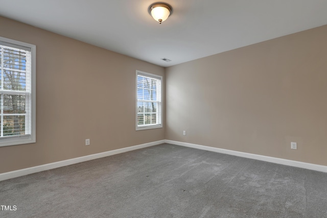 view of carpeted empty room