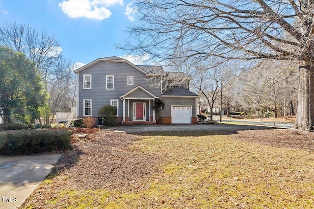 front of property featuring a garage