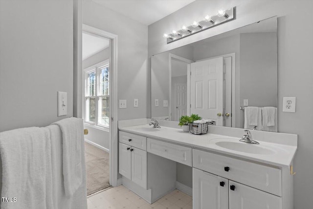 bathroom with vanity