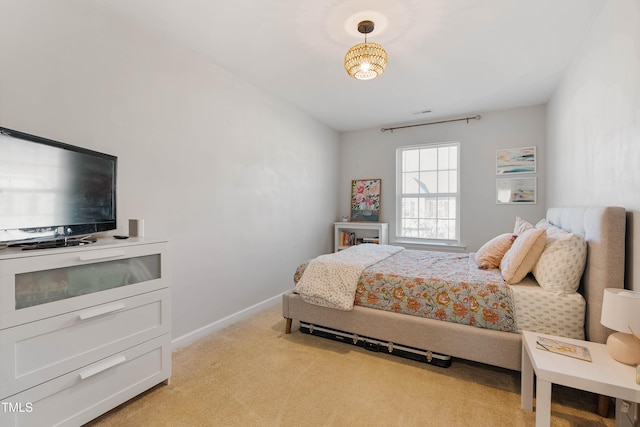 view of carpeted bedroom