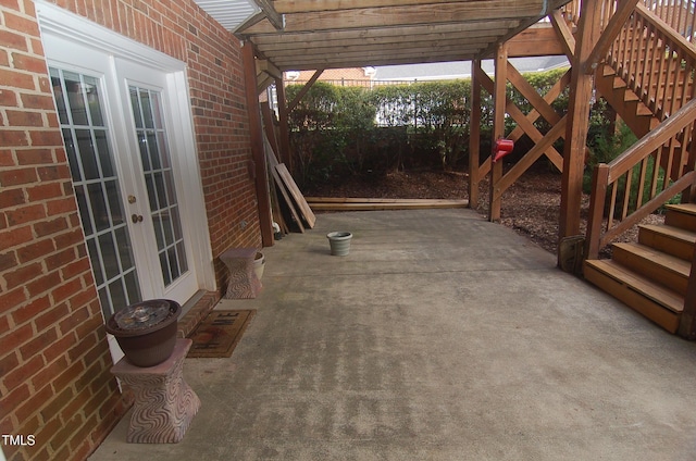 view of patio with french doors