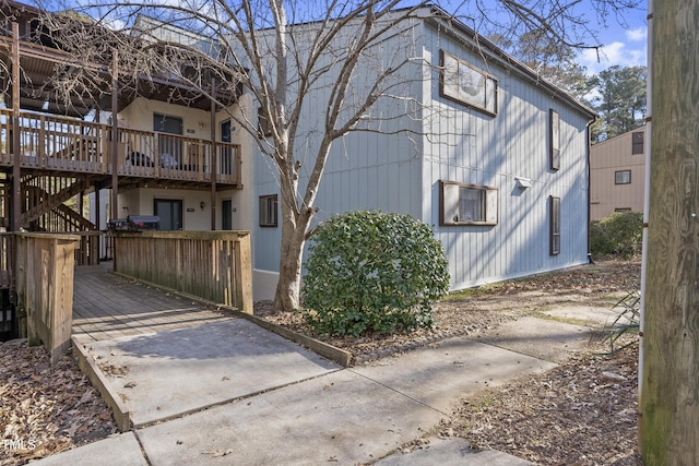 exterior space with a wooden deck