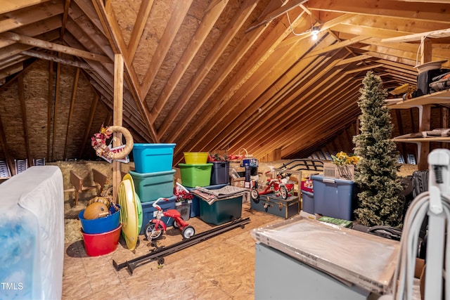 view of attic