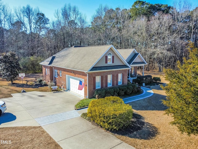 craftsman inspired home with a garage