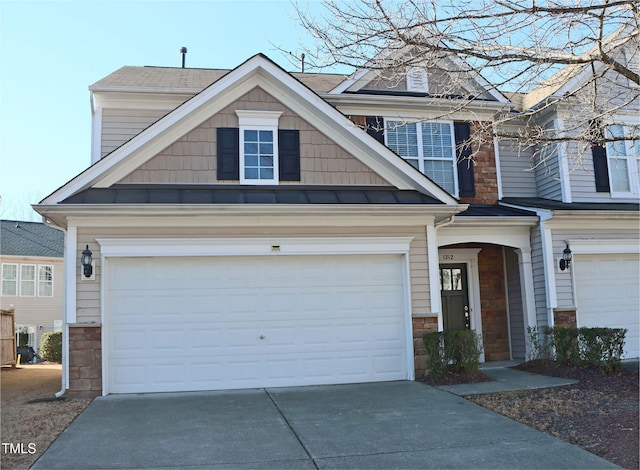 view of front of home featuring a garage