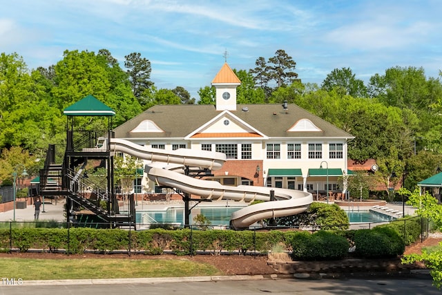 exterior space featuring a playground