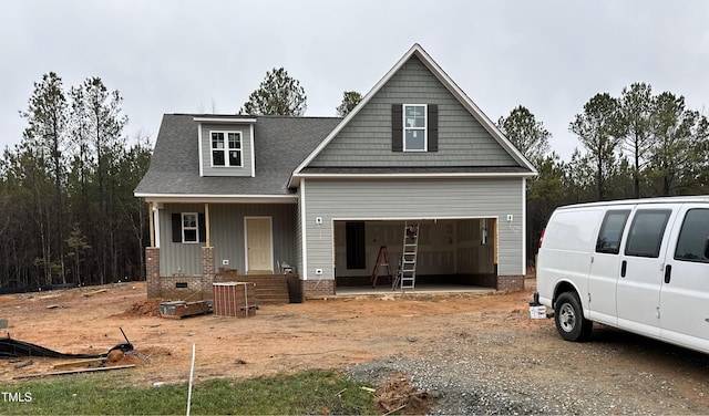 craftsman inspired home featuring a porch