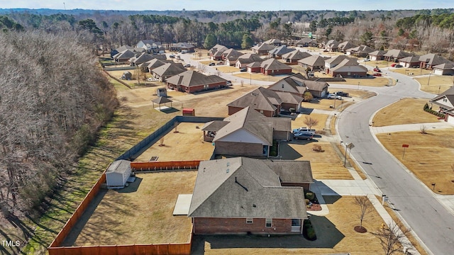 drone / aerial view featuring a residential view