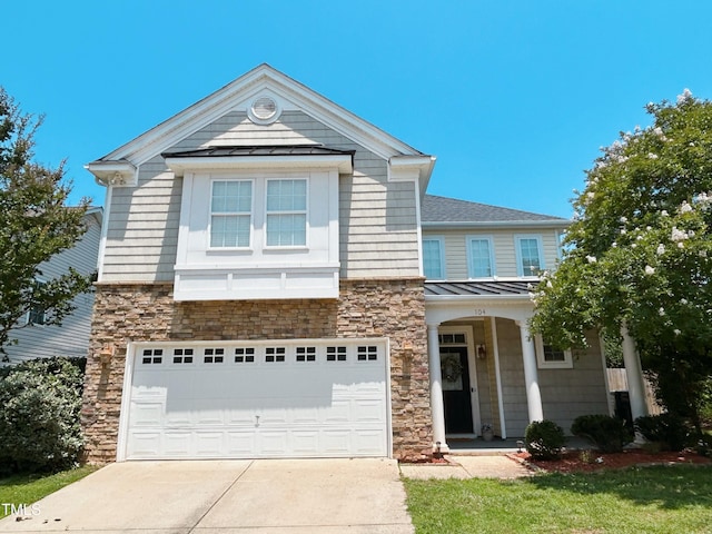 view of front of house featuring a garage