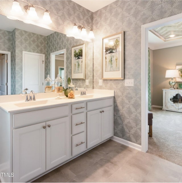 bathroom with vanity