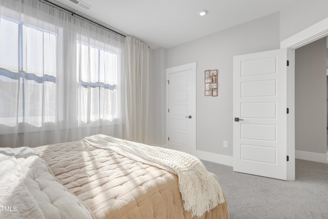 bedroom featuring carpet