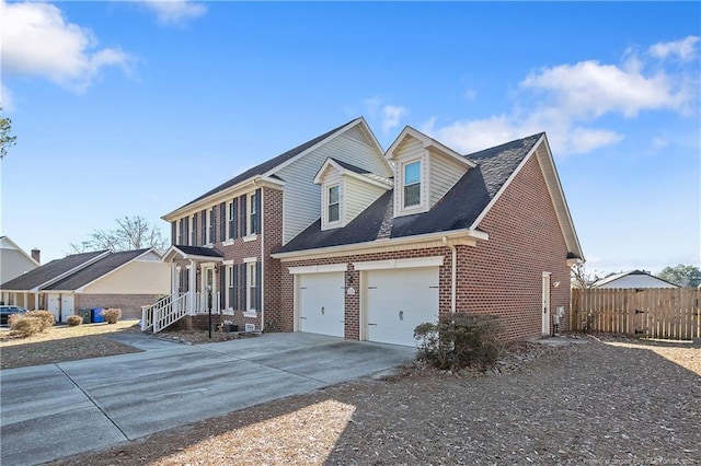 view of front of home featuring a garage