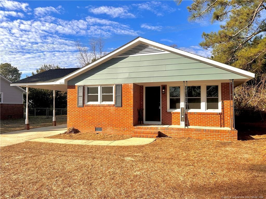 bungalow with a carport