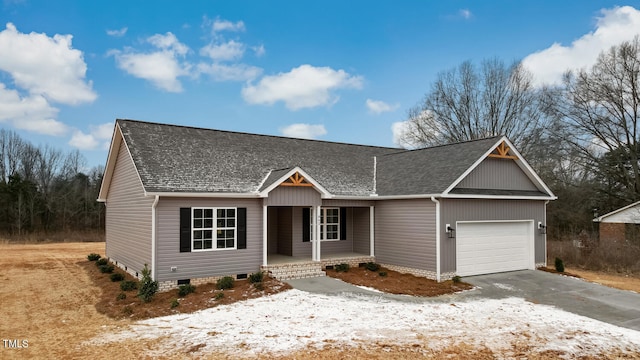 view of front facade featuring a garage