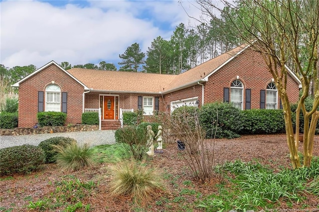 ranch-style home with a garage