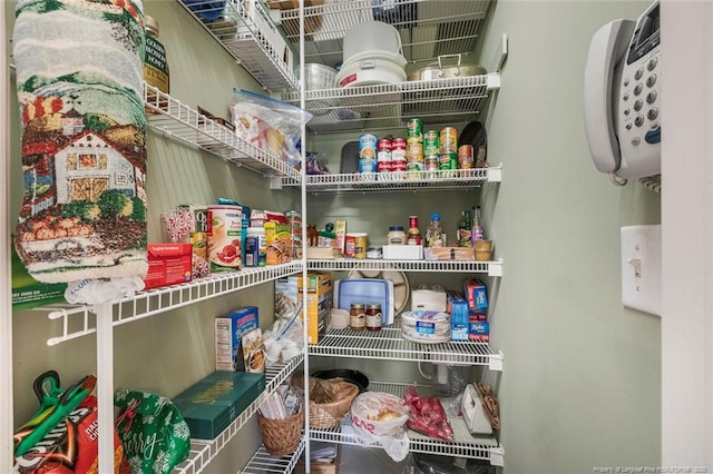 view of pantry