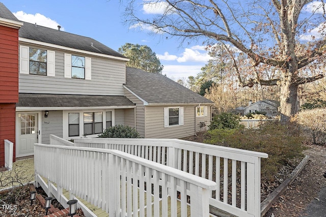 exterior space with a wooden deck