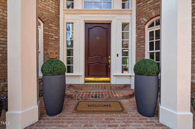 71012 Russell, Chapel Hill, NC 27517 - property entrance with brick siding