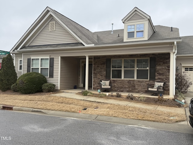 view of front of house featuring covered porch