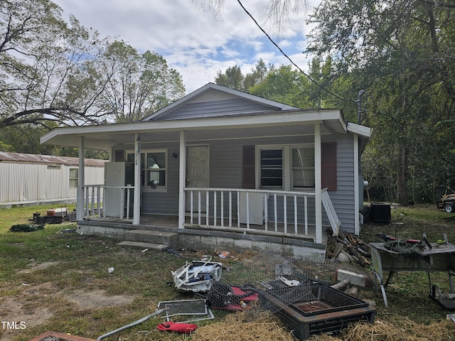 bungalow-style house featuring a porch