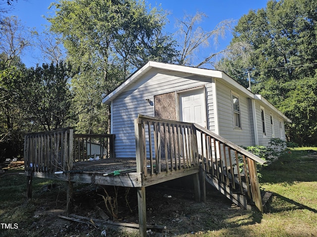 exterior space with a deck