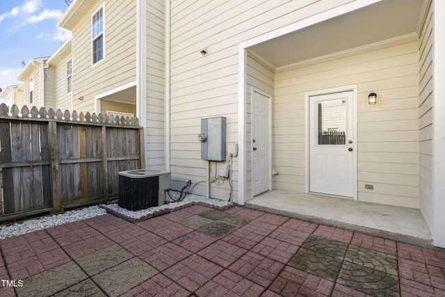 view of patio / terrace featuring central AC