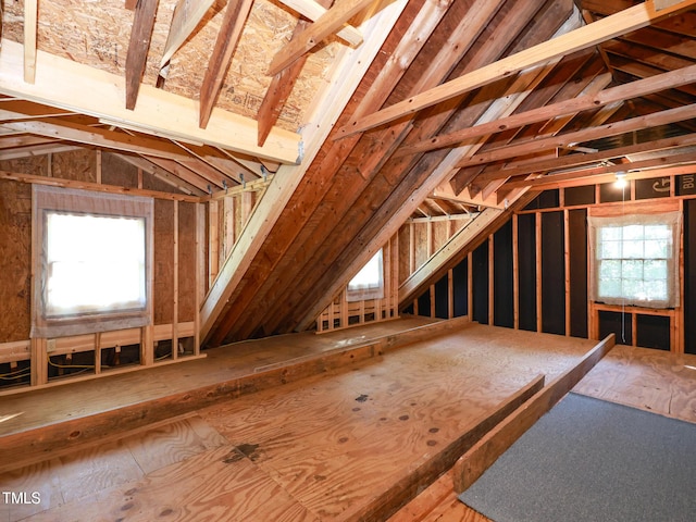 view of attic