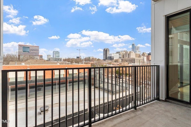 balcony with a city view