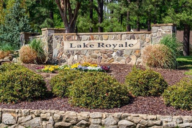 view of community sign