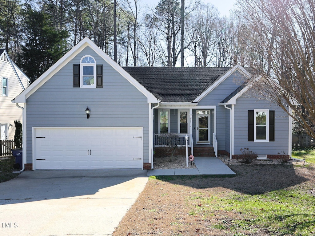 single story home featuring a garage