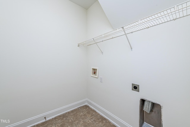 laundry room featuring hookup for a washing machine and electric dryer hookup