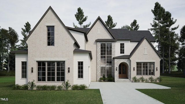 view of front of house with a front yard