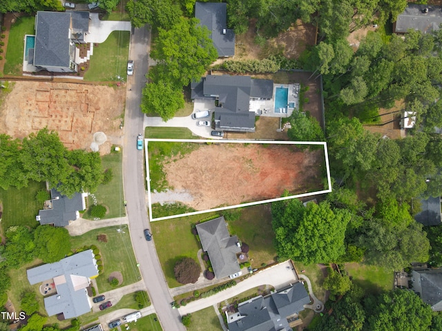 4112 Rockingham Dr, Raleigh, NC 27609 - view of property location featuring nearby suburban area and property boundaries highlighted