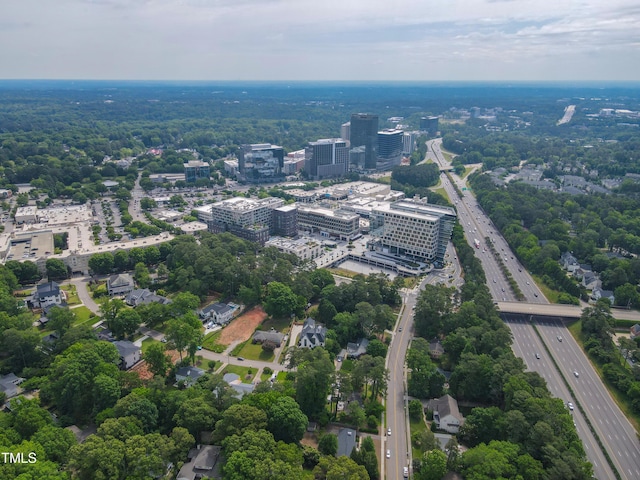 4112 Rockingham Dr, Raleigh, NC 27609 - aerial overview of property's location with a highway