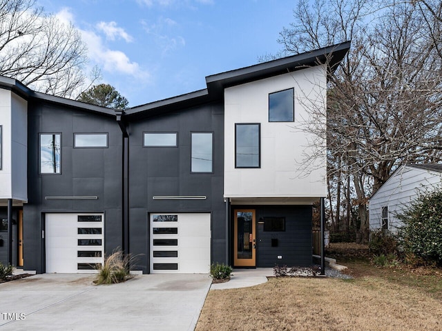 modern home with a garage