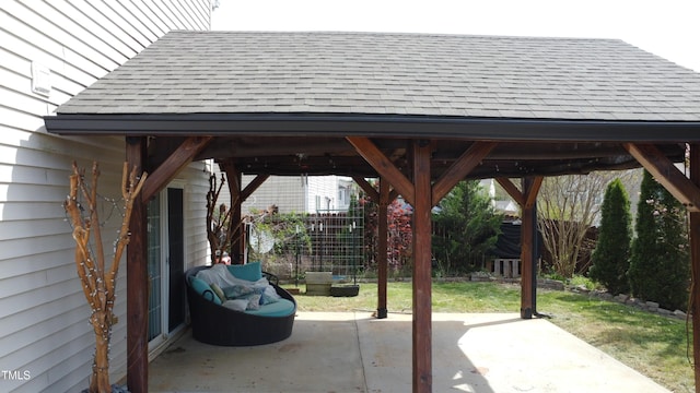 view of patio with fence