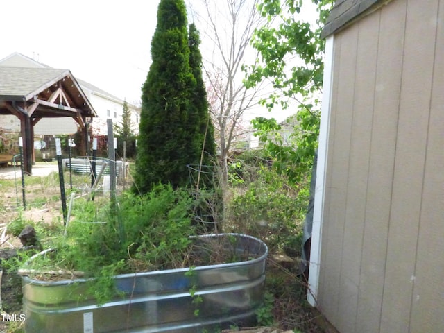 exterior space with a gazebo