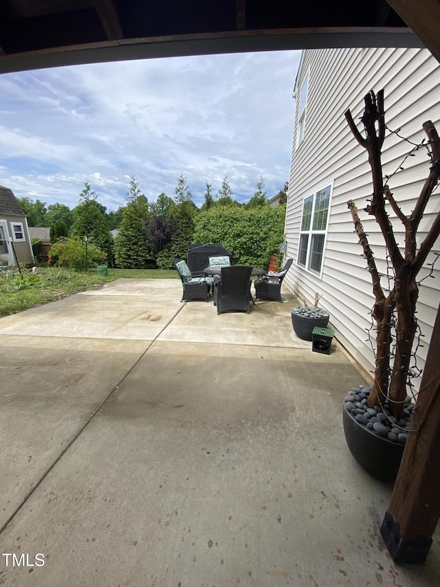 401 Lawton Dr, Haw River, NC 27258 - view of patio / terrace with an outdoor living space
