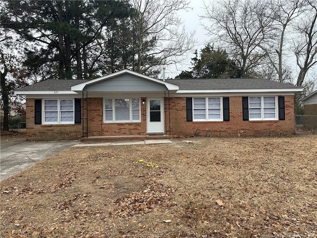 view of ranch-style house