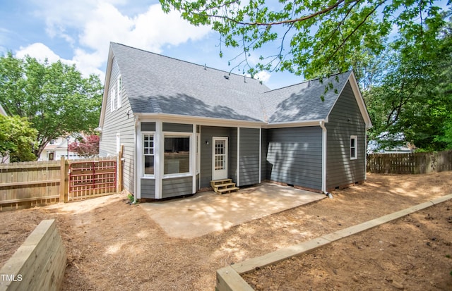 view of front of house with a patio