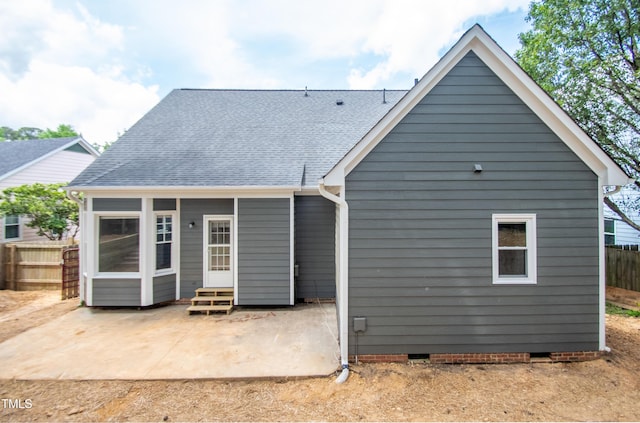 back of house featuring a patio area