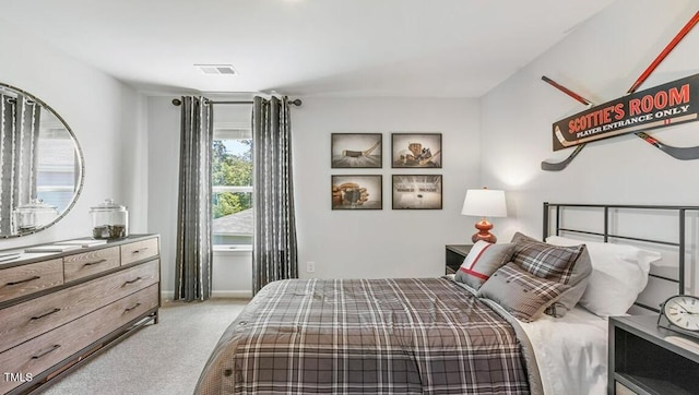 view of carpeted bedroom