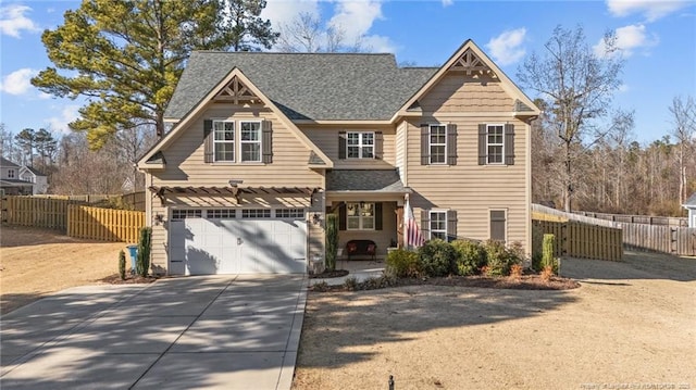 view of front of house featuring a garage