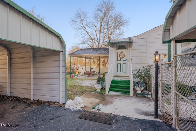 view of outdoor structure featuring a carport