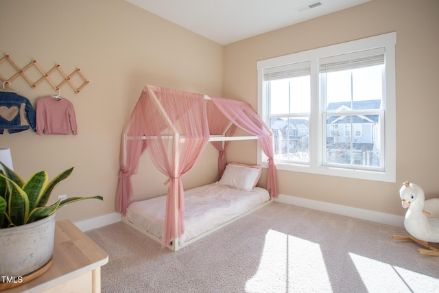 view of carpeted bedroom