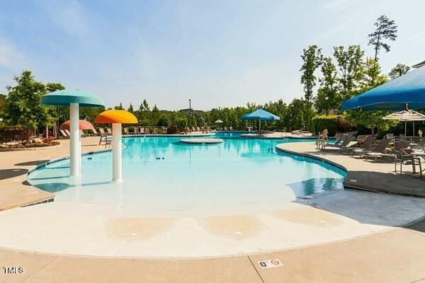 view of pool with a patio