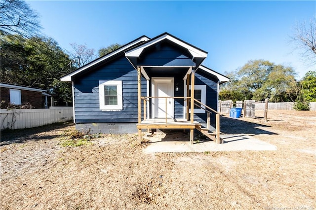 view of bungalow