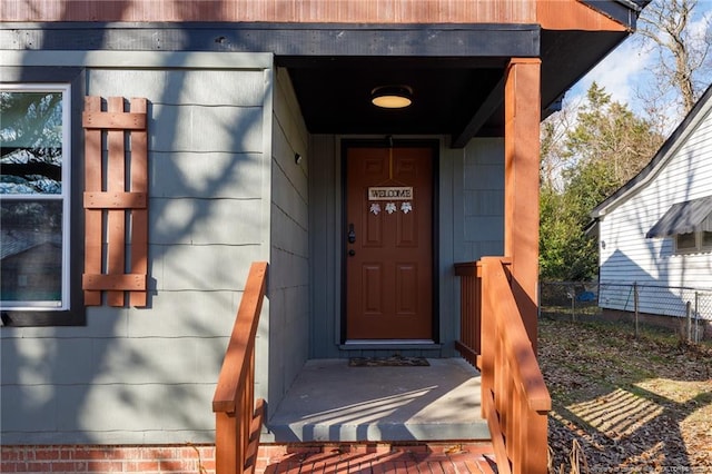 view of doorway to property