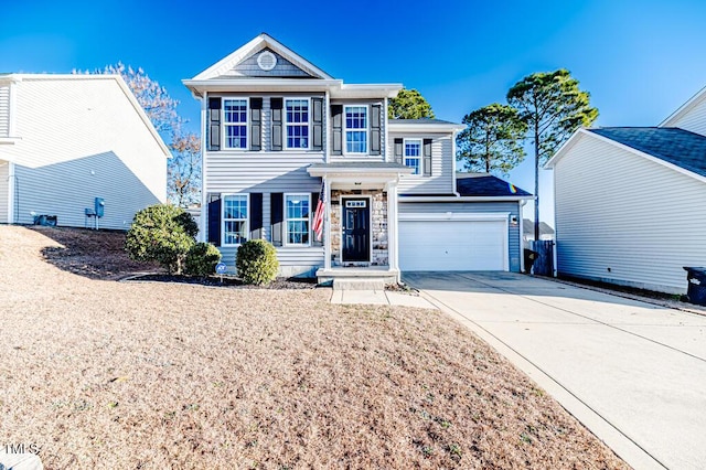 view of front of home featuring a garage