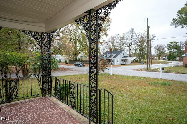 exterior space with covered porch